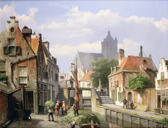 Unloading the Hay Barge, Haarlem